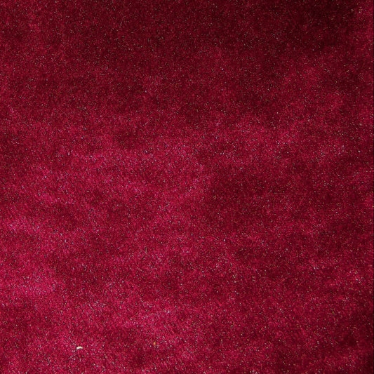 Ashbourne Plain Crushed Upholstery Velvet Claret