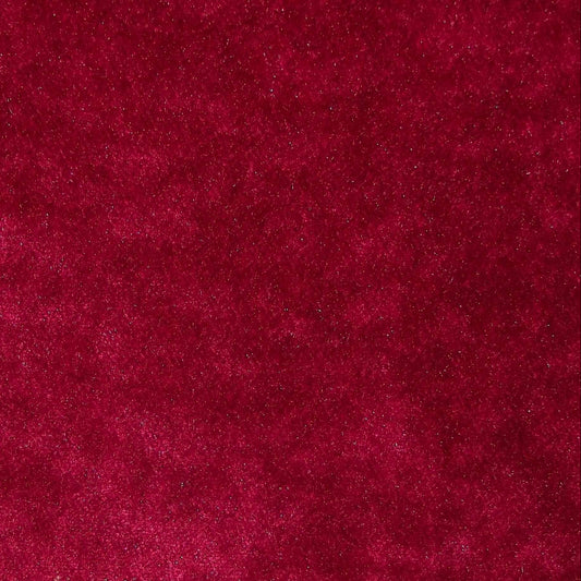 Ashbourne Plain Crushed Upholstery Velvet Cranberry