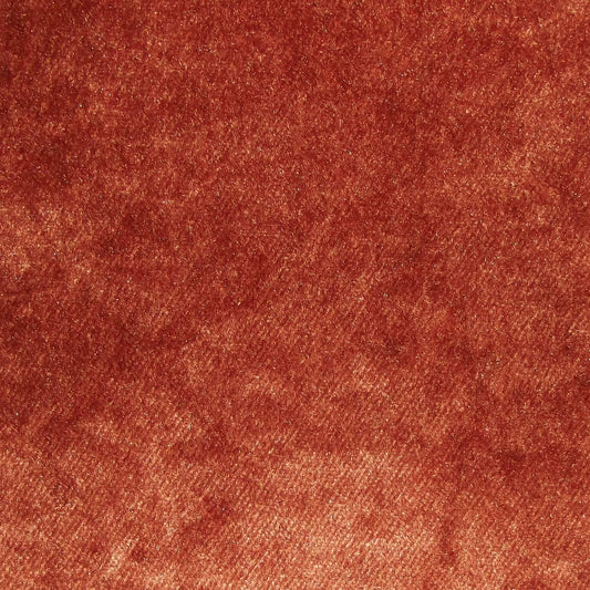 Ashbourne Plain Crushed Upholstery Velvet Terracotta