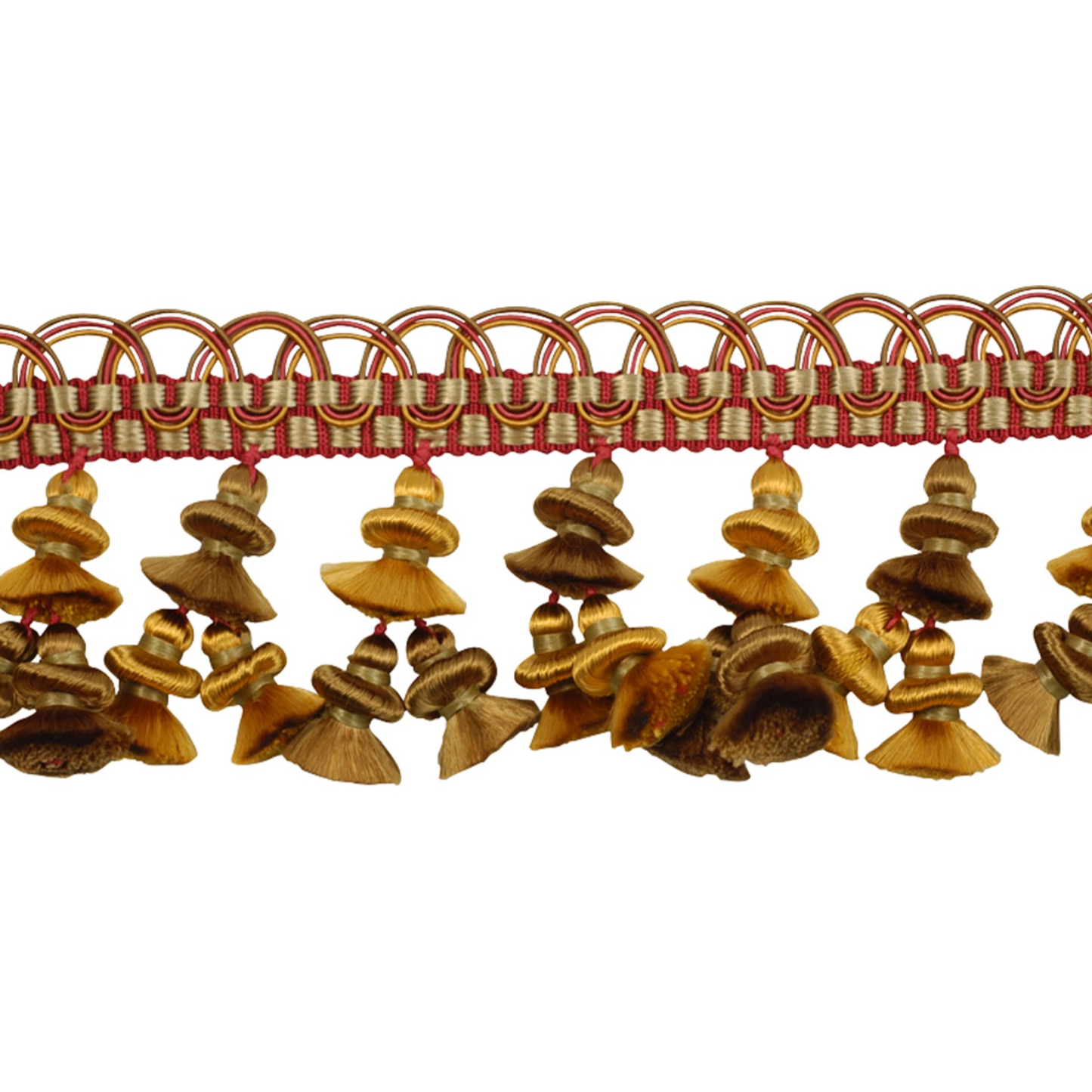 Atelier Tassel Fringe 65mm Trim Rouge