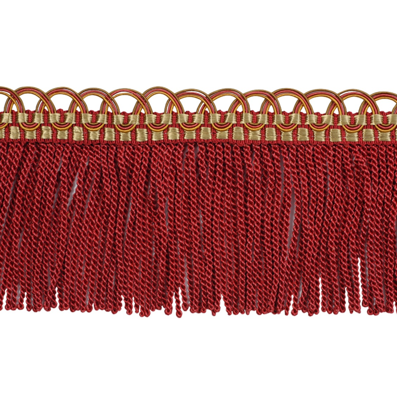 Atelier Twisted Bullion Fringe 80mm Trim Rouge