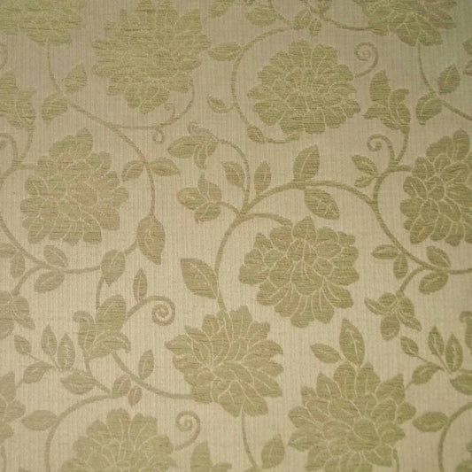 Audley Floral Damask Sage Fabric Upholstery