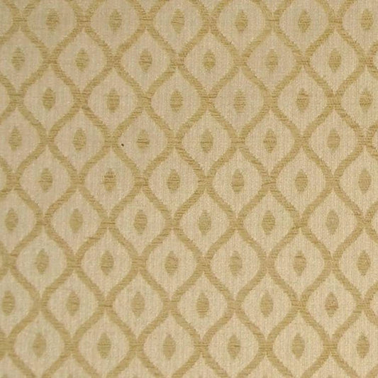 Audley Trellis Damask Chenille Gold Upholstery Fabric