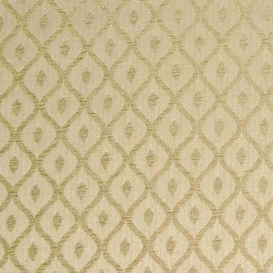 Audley Trellis Damask Chenille Sage Upholstery Fabric