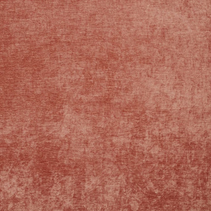 Aurea Chenille Coral luxury fabric with a soft texture in a rich coral hue, ideal for curtains and upholstery projects.