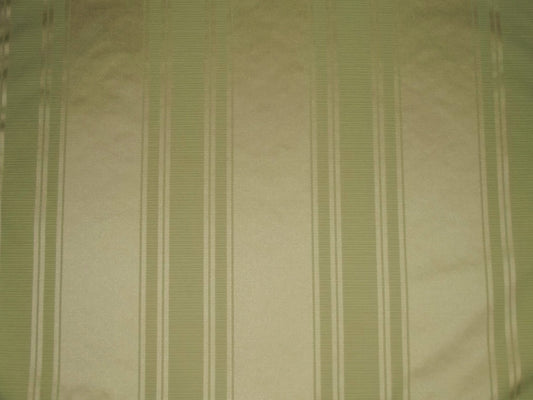 Blenheim Stripe Fabric Sage with a classic damask stripe design in soft green tones, ideal for flame-retardant upholstery and curtains.