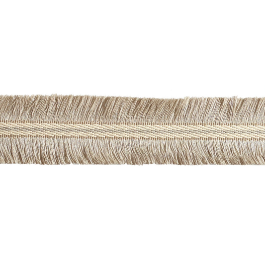 Baya Brush Fringe Braid 45mm Trim Pale Stone