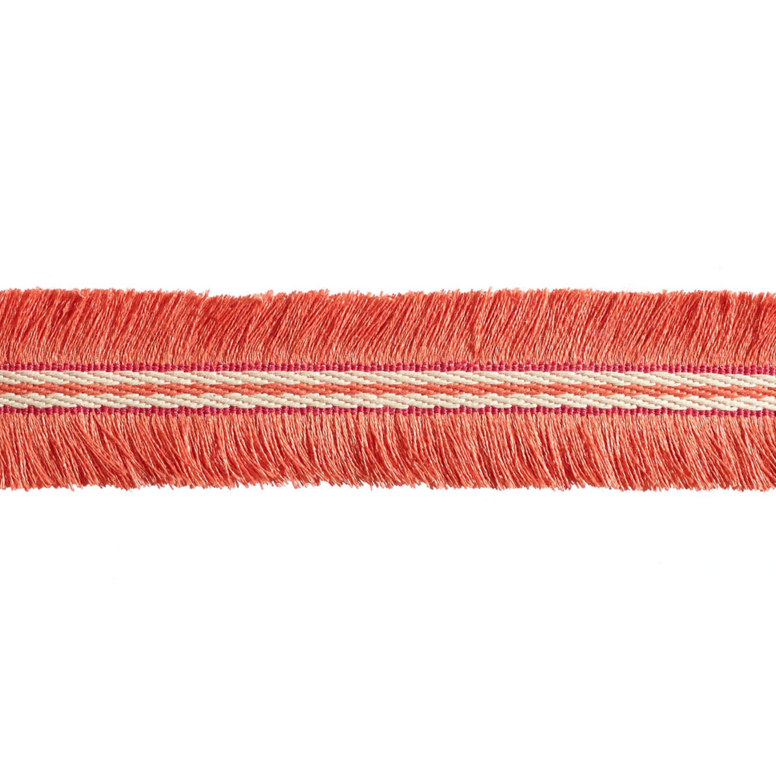 Baya Brush Fringe Braid 45mm Trim Tuscan Rose
