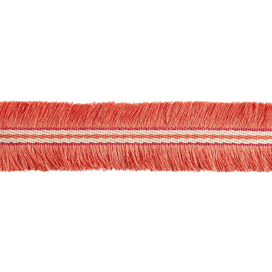 Baya Brush Fringe Braid 45mm Trim Tuscan Rose