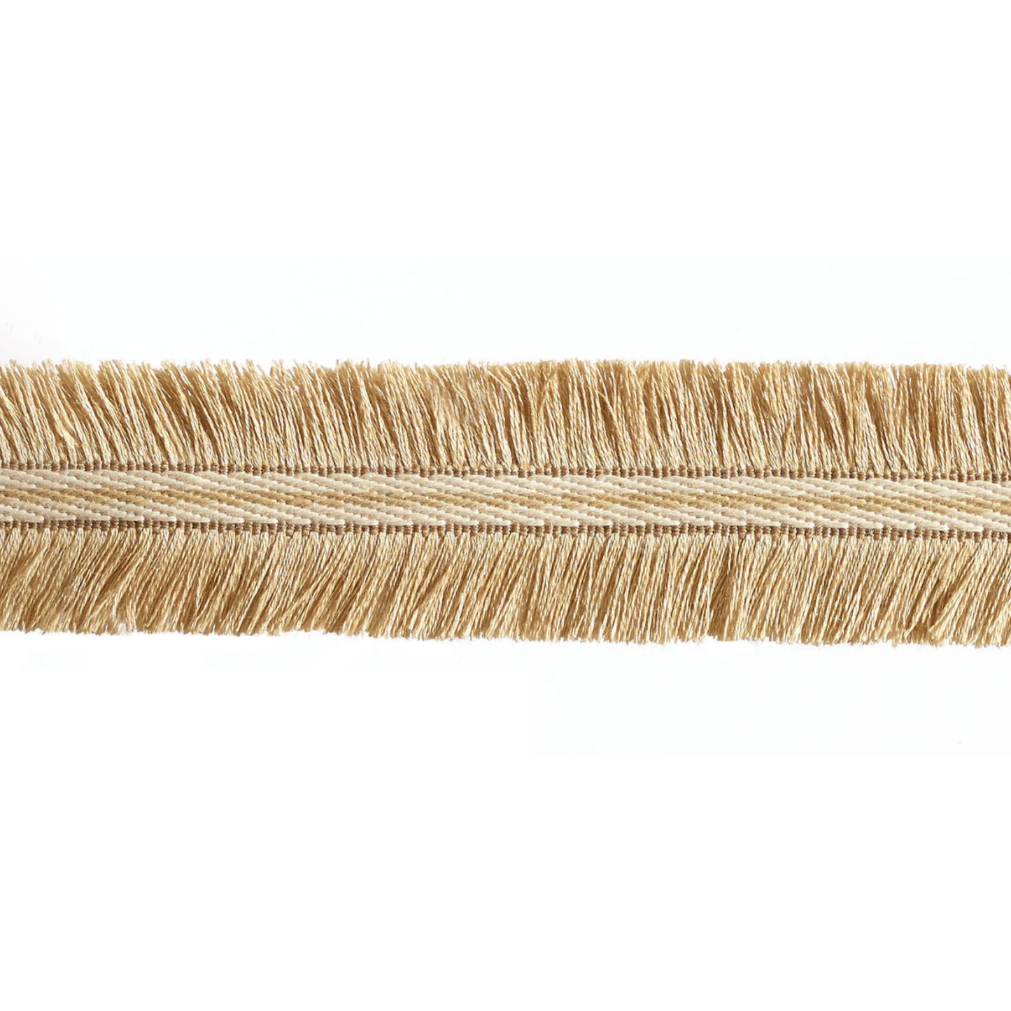 Baya Brush Fringe Braid 45mm Trim Wheat