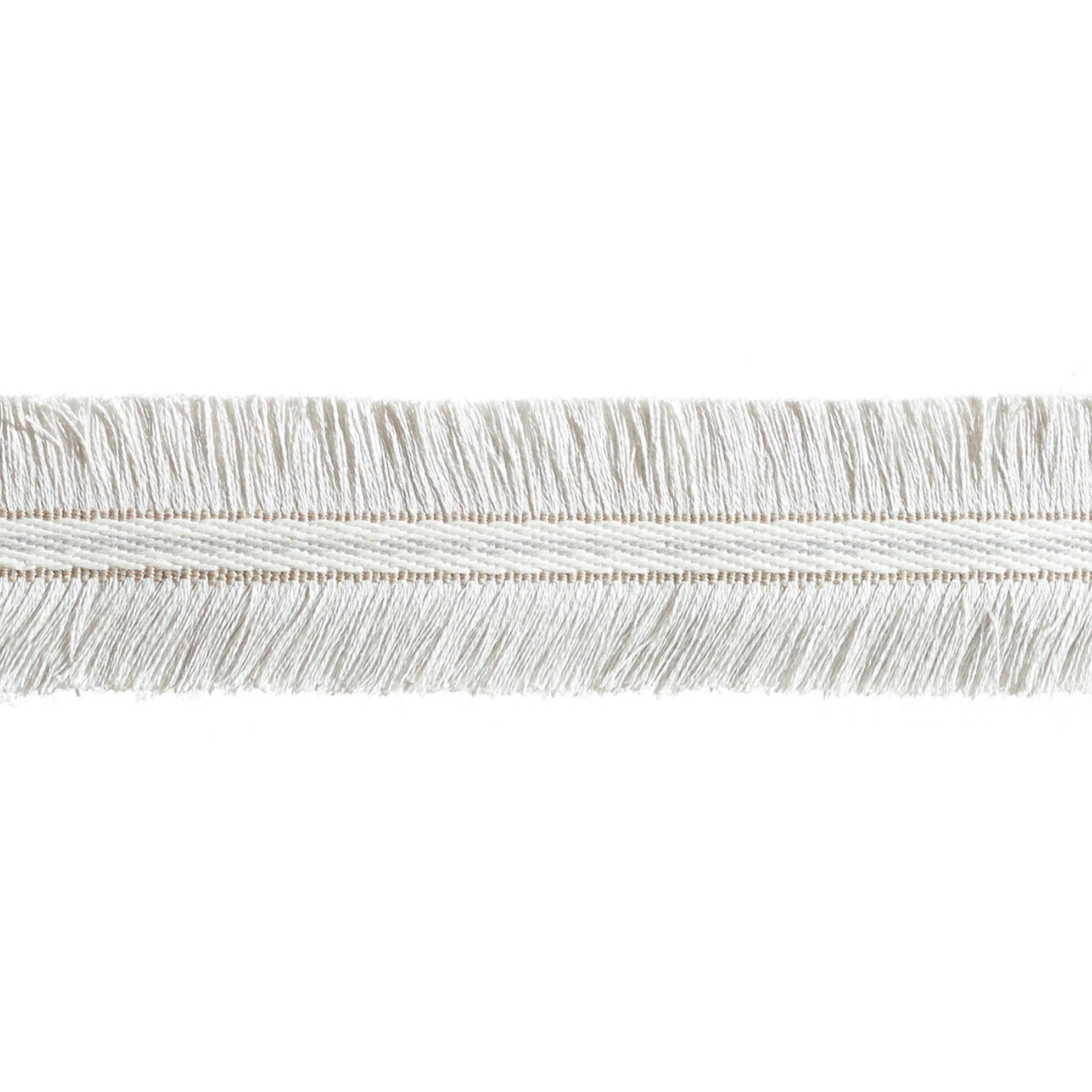 Baya Brush Fringe Braid 45mm Trim Winter Linen