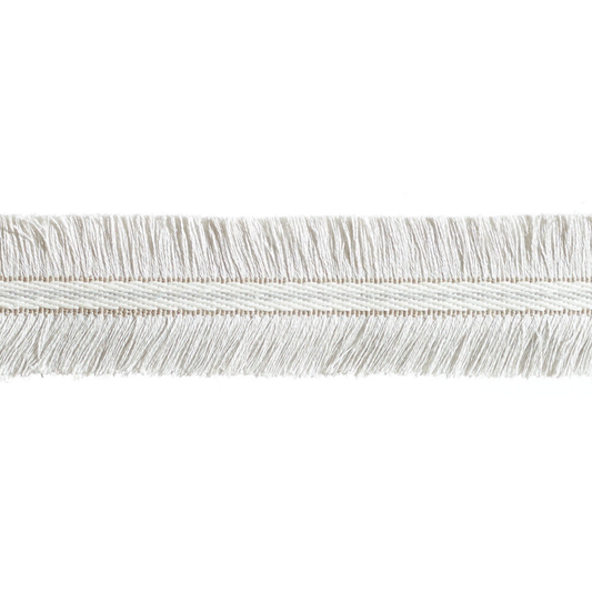 Baya Brush Fringe Braid 45mm Trim Winter Linen