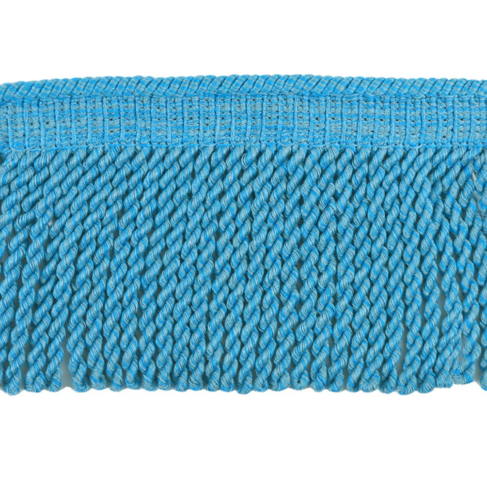 Baya Bullion Fringe 12cm Trim Cornflower