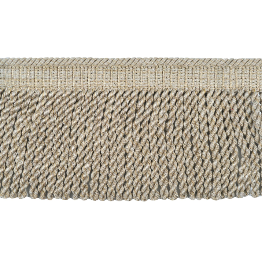 Baya Bullion Fringe 12cm Trim Pale Stone