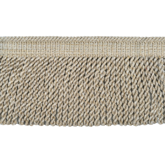 Baya Bullion Fringe 12cm Trim Pale Stone