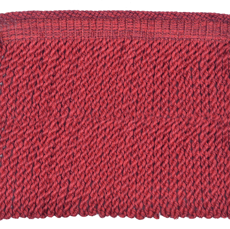 Baya Bullion Fringe 21cm Trim Pomegranate