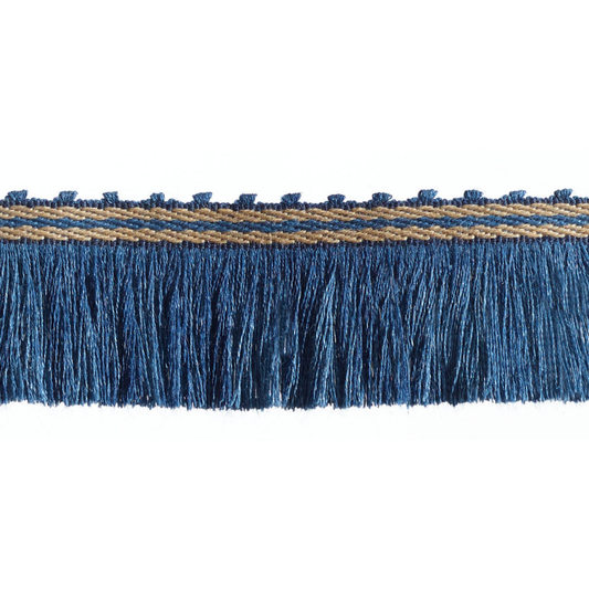 Baya Cut Fringe 45mm Trim Denim