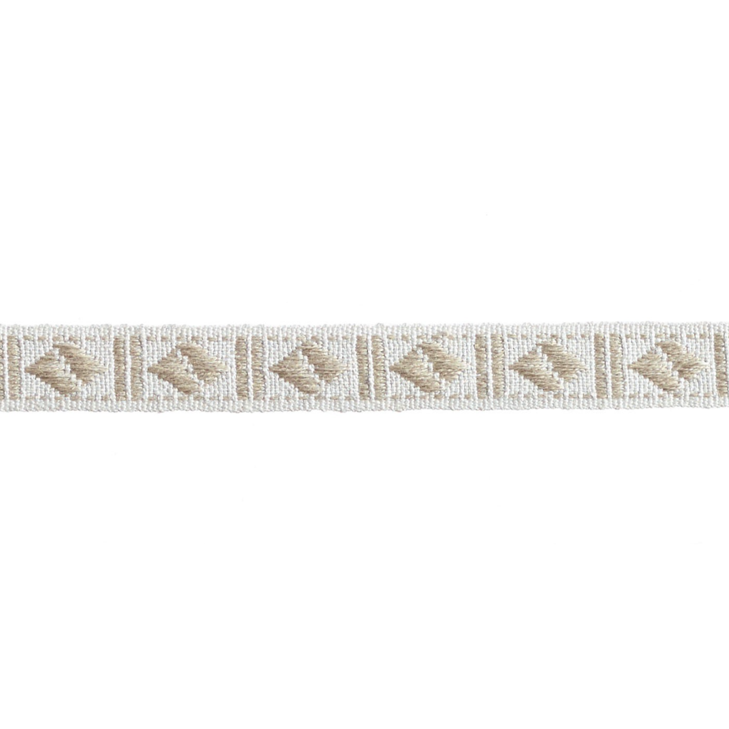 Decorative braid trim with a pattern on a white background