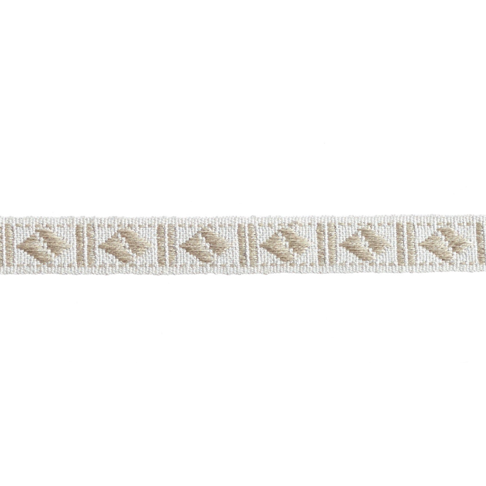 Decorative braid trim with a pattern on a white background