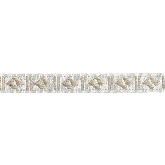 Decorative braid trim with a pattern on a white background