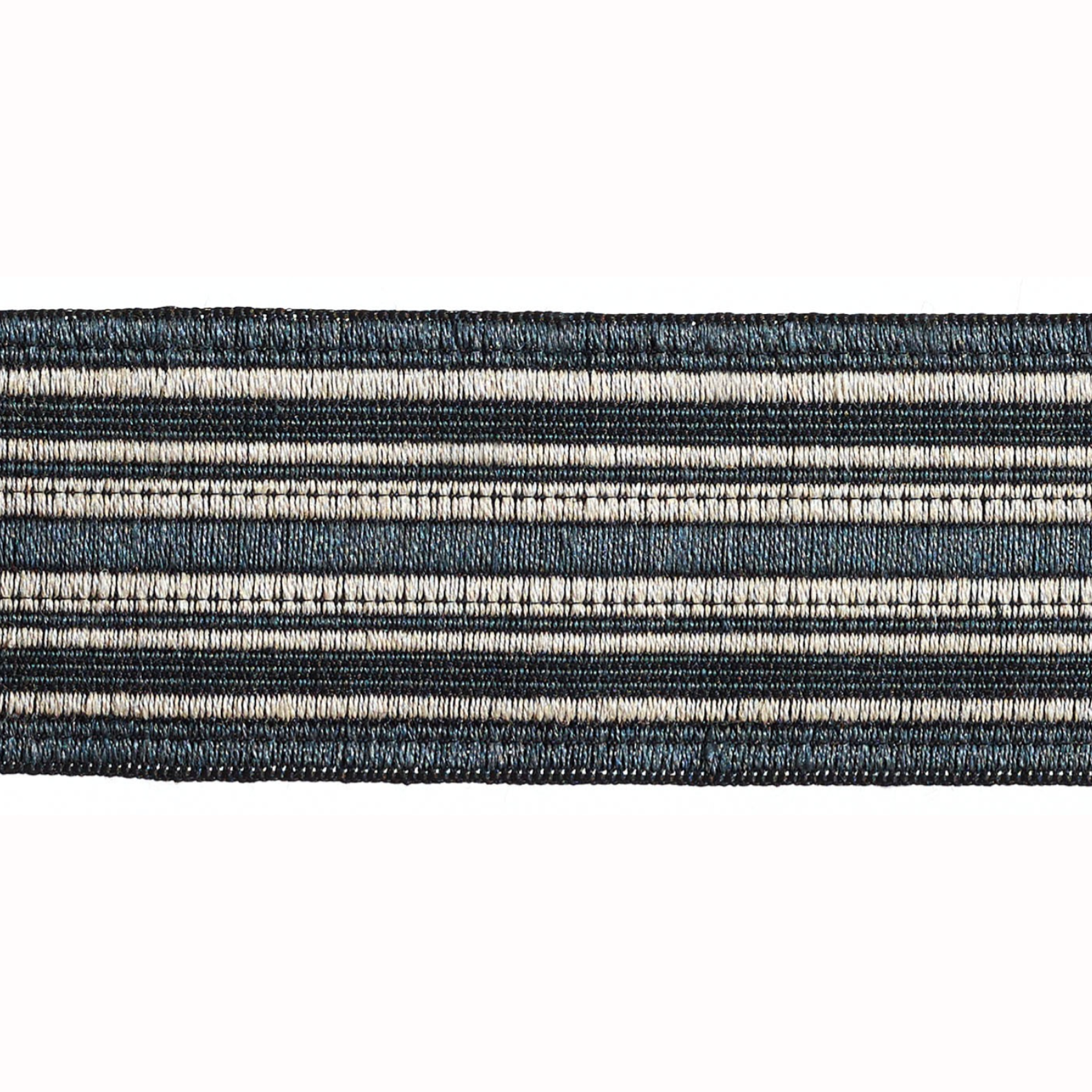 Baya Striped Border Braid 50mm Trim Midnight