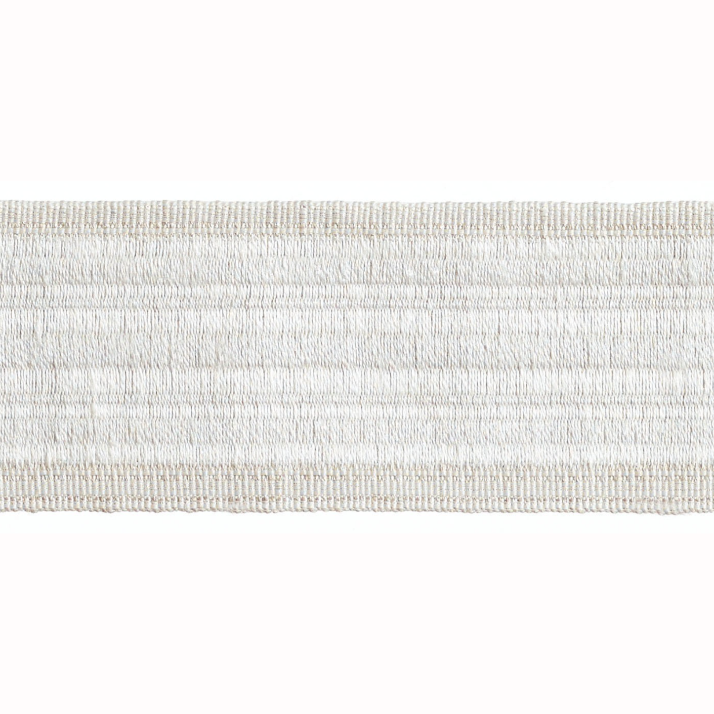 Baya Striped Border Braid 50mm Trim Parchment