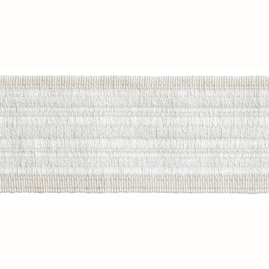 Baya Striped Border Braid 50mm Trim Parchment