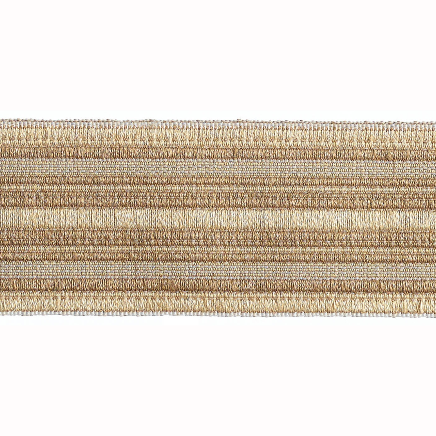 Baya Striped Border Braid 50mm Trim Wheat