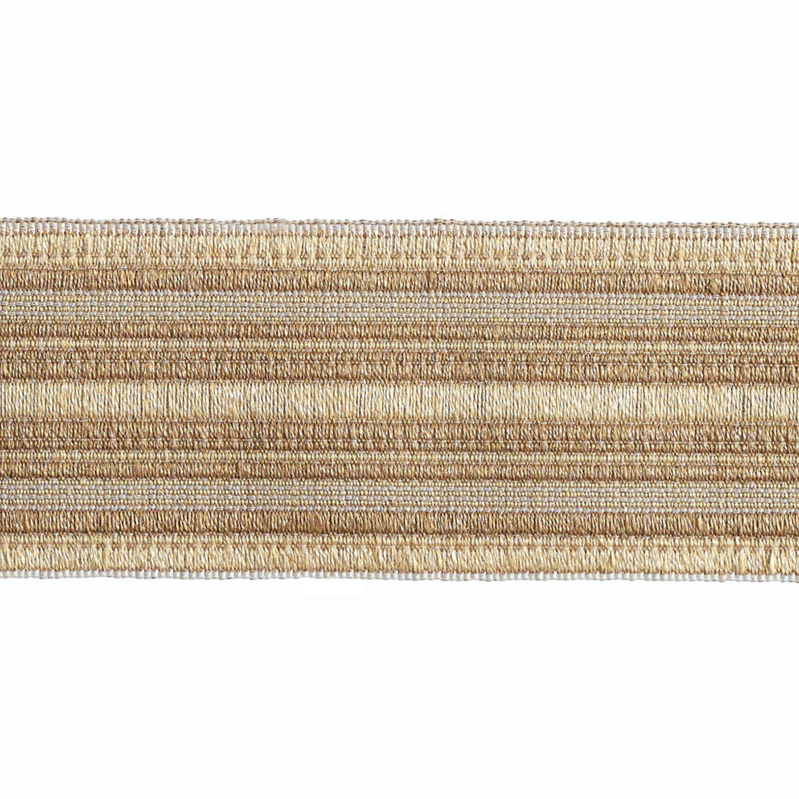 Baya Striped Border Braid 50mm Trim Wheat