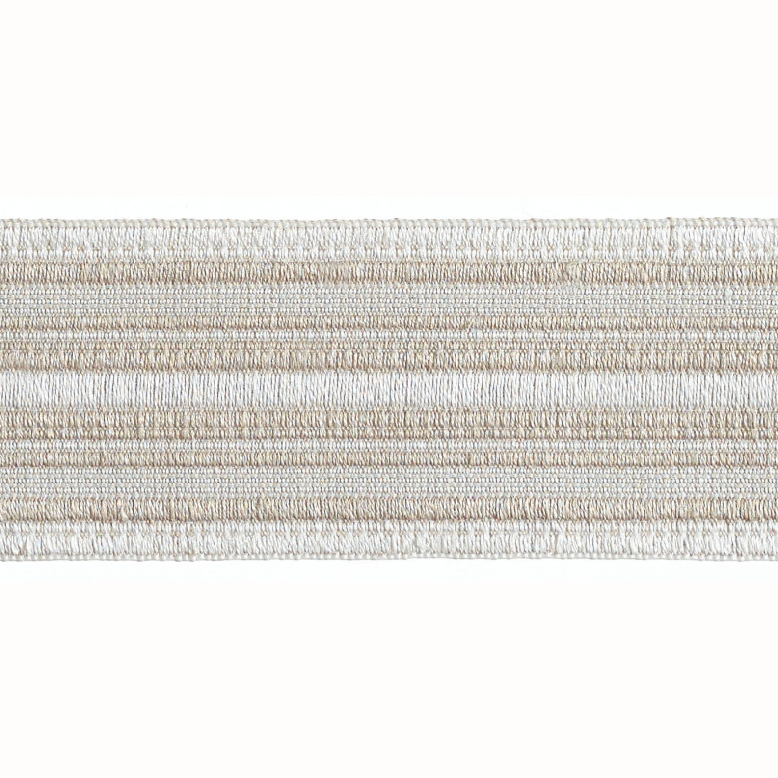 Baya Striped Border Braid 50mm Trim Winter Linen
