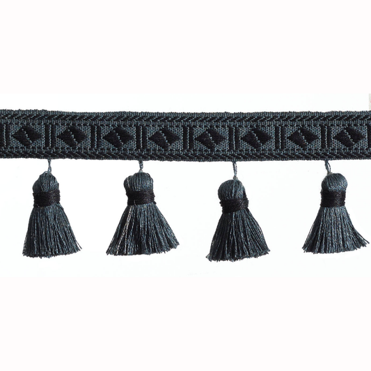 Baya Diamond Tassel Fringe 60mm Trim Midnight