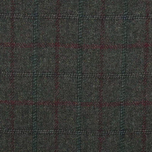 Close-up of a gray fabric with a subtle check pattern