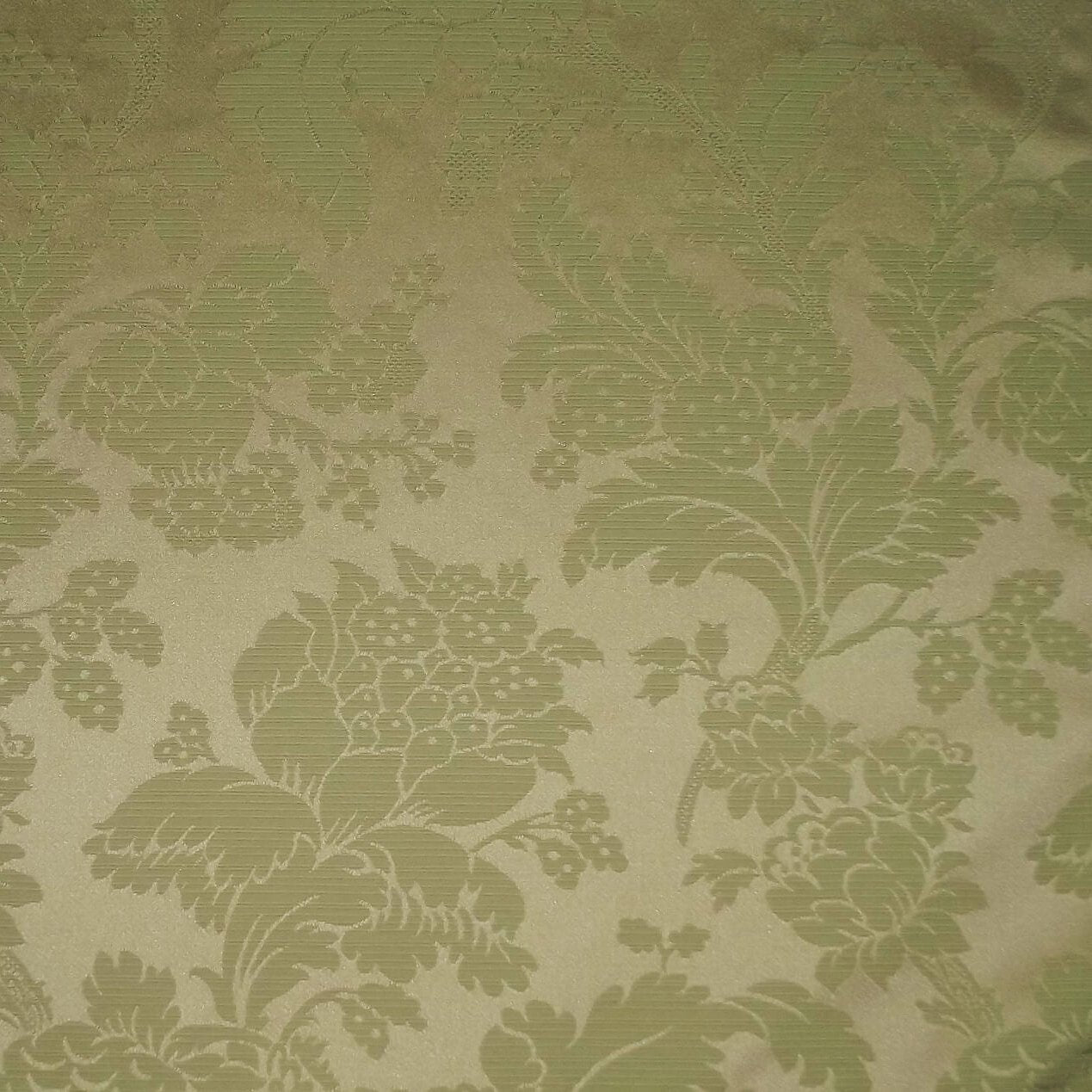 Blenheim Damask Sage Fabric Curtains  Upholstery 