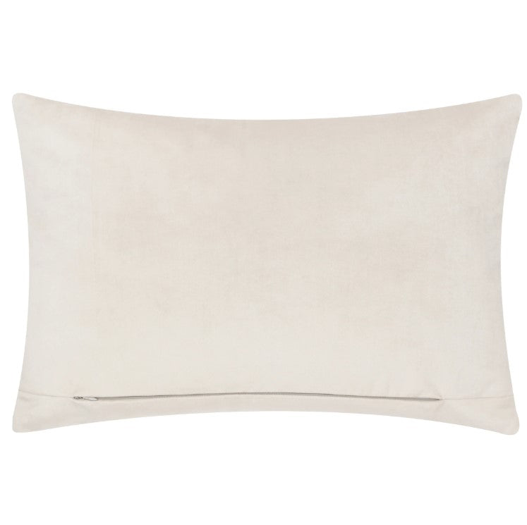 Brook Embroidered Velvet Cushion Linen