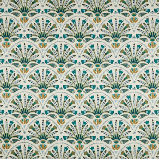 Clara Art Deco Emerald fabric