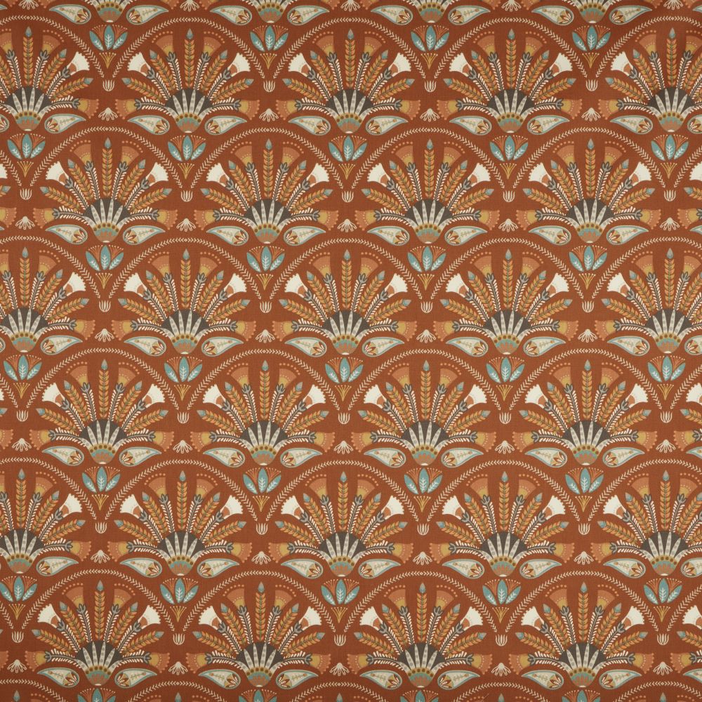 Clara Art Deco Amber Fabric