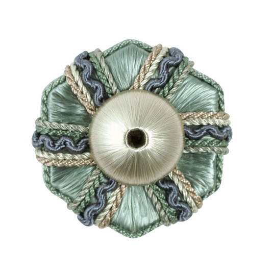 Decorative rosette with intricate design on a white background