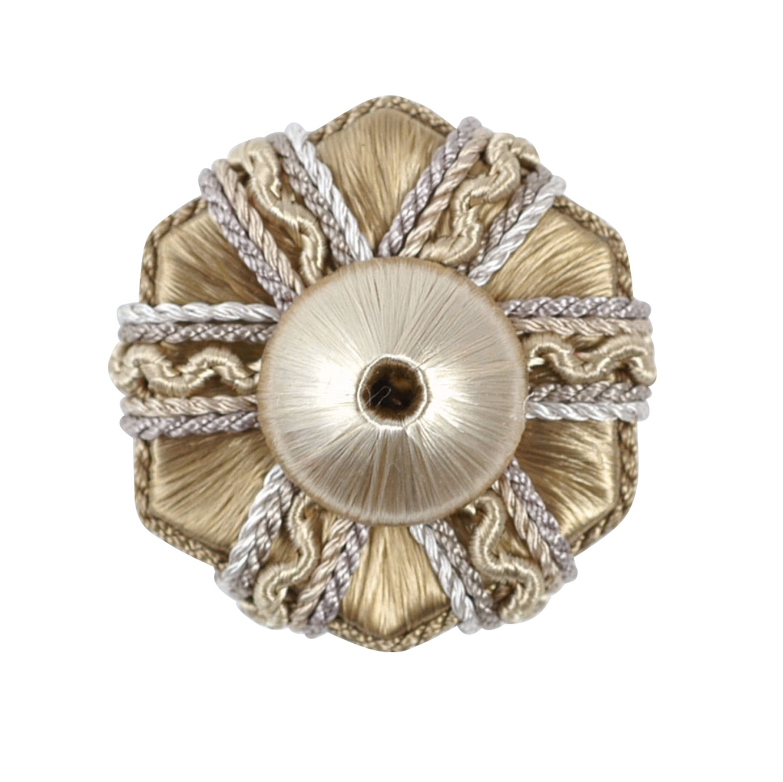 Decoluxe 35mm Decorative Rosette Silk Champagne