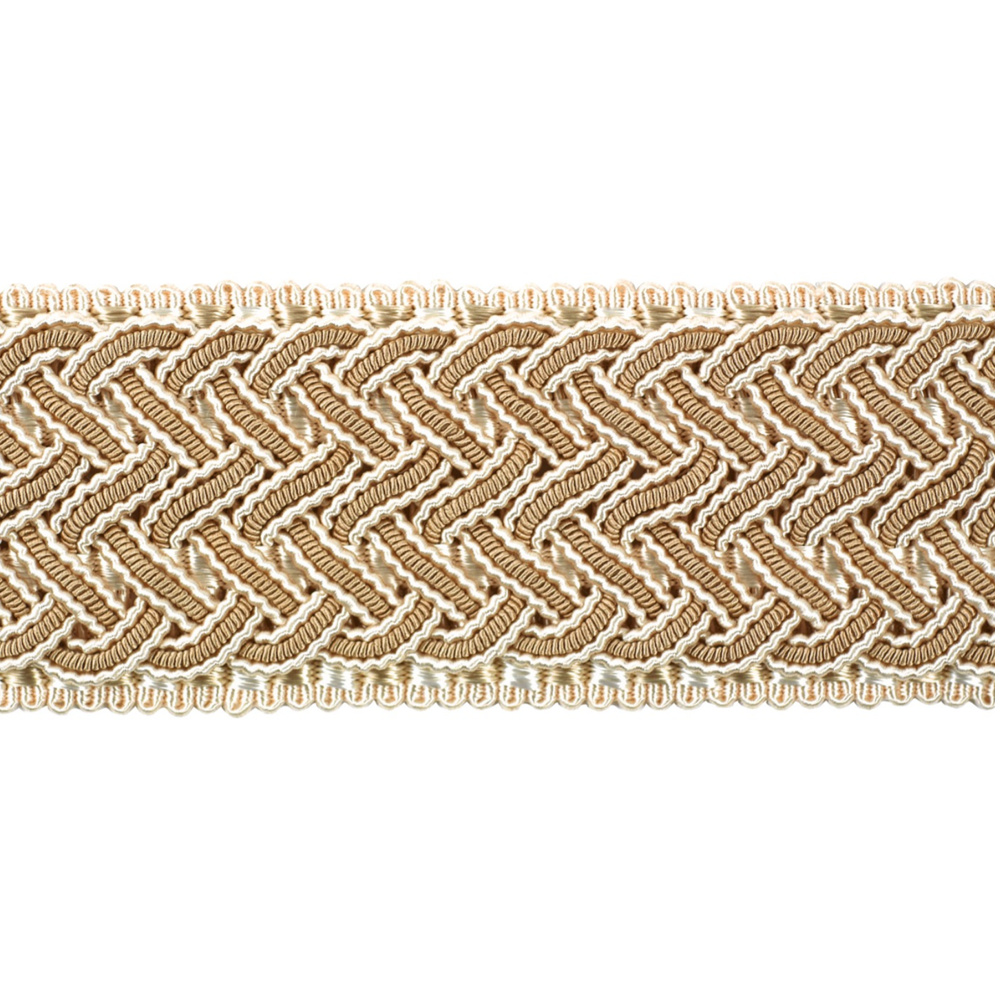 Decoluxe Braided Border 45mm Trim Buttermilk