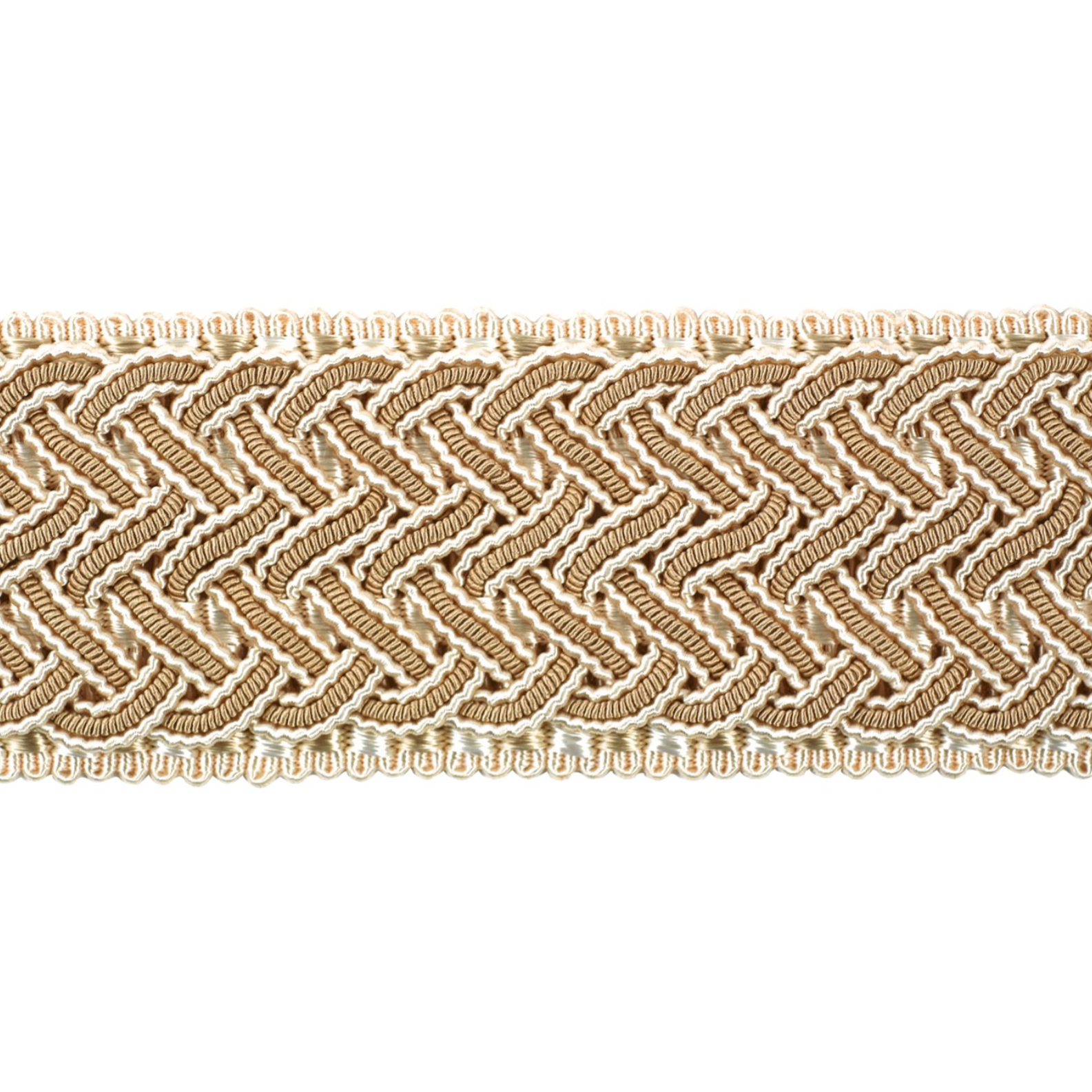 Decoluxe Braided Border 45mm Trim Buttermilk
