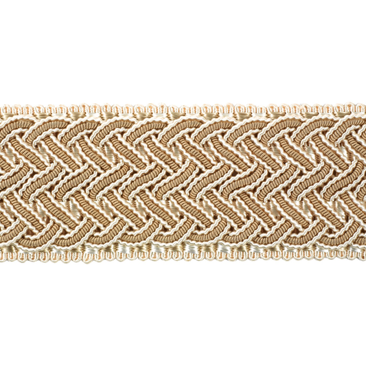 Decoluxe Braided Border 45mm Trim Buttermilk