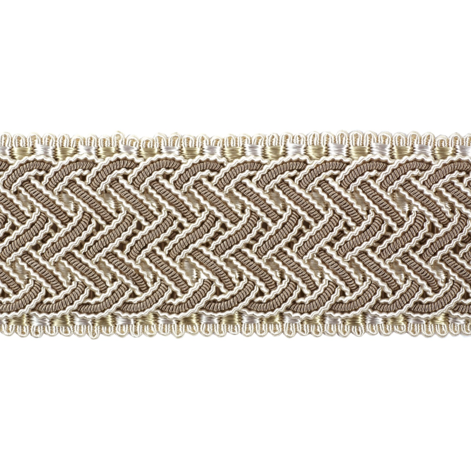 Decoluxe Braided Border 45mm Trim French Grey