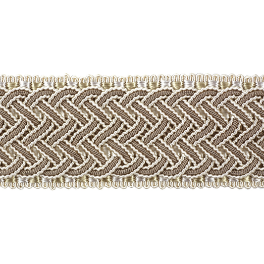 Decoluxe Braided Border 45mm Trim French Grey