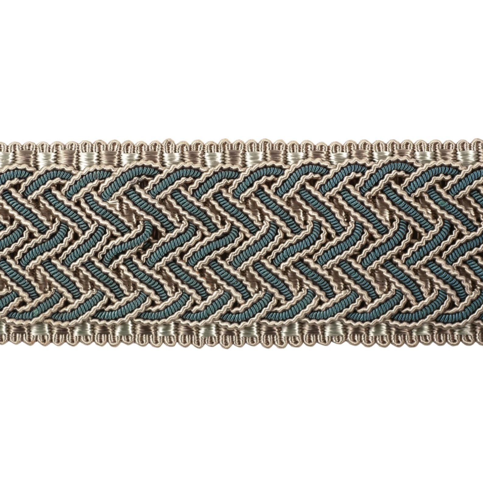 Decoluxe Braided Border 45mm Trim Seafoam