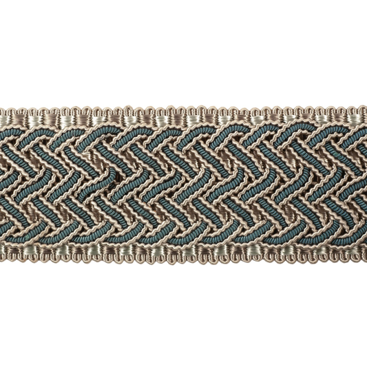 Decoluxe Braided Border 45mm Trim Seafoam