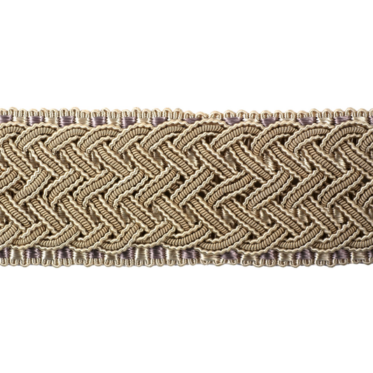 Decoluxe Braided Border 45mm Trim Silk Champagne