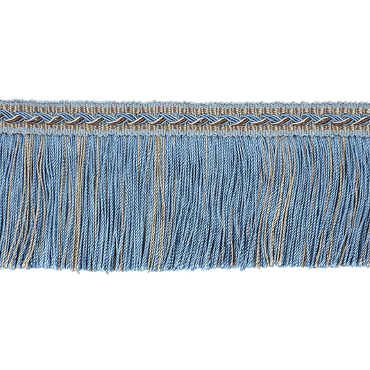 Decoluxe Cut Fringe 65mm Trim Drawing Room Blue