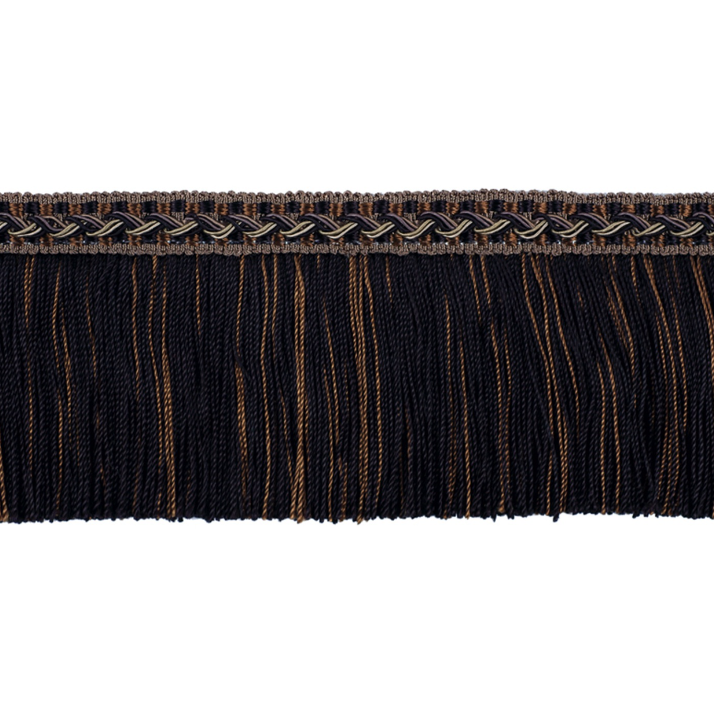 Decoluxe Cut Fringe 65mm Trim Pewter Noir