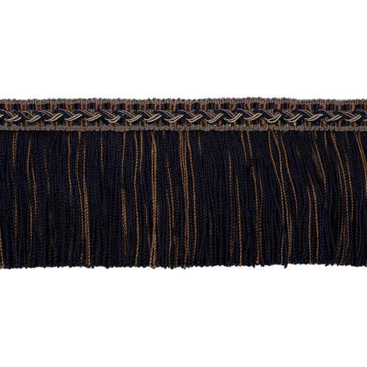 Decoluxe Cut Fringe 65mm Trim Pewter Noir