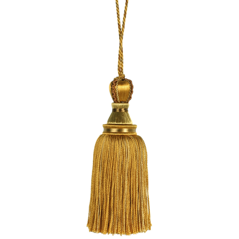Decoluxe 13cm Decorative Key Tassel Gold